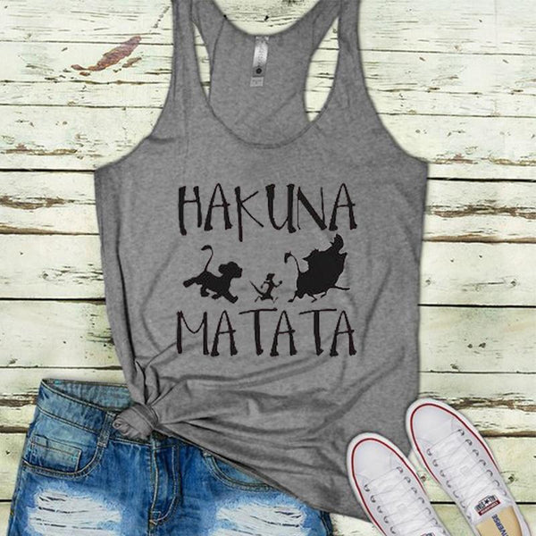2019 hakuna matata tank top womens aloha gothic plus size tanks white girl sexy clothes beach love festival tops