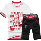 BSETHLRA 2019 Brand New Men T Shirt Sets Summer Hot Sale Cotton Comfortable Short Sleeve Tshirt Homme Casual Set Male Size D03