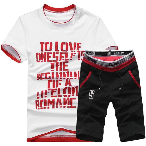 BSETHLRA 2019 Brand New Men T Shirt Sets Summer Hot Sale Cotton Comfortable Short Sleeve Tshirt Homme Casual Set Male Size D03