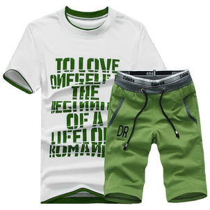 BSETHLRA 2019 Brand New Men T Shirt Sets Summer Hot Sale Cotton Comfortable Short Sleeve Tshirt Homme Casual Set Male Size D03