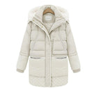 FTLZZ 2019 Winter Women's Jackets Cotton Coat Padded Long Slim Hooded Parkas Female Plus Size Warm Wool Jacket Outwear Clothing