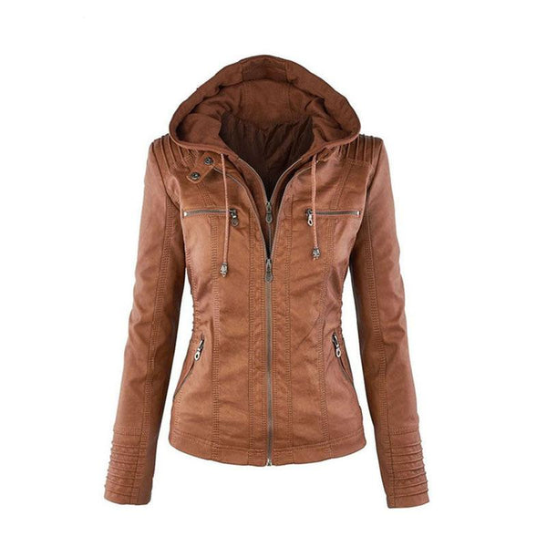 Fashion Women Faux Fur Leather Black Pu Coat Long Sleeve Large Size 3xl 4xl 5xl 6xl 7xl Girls Winter Jacket Female Windbreaker