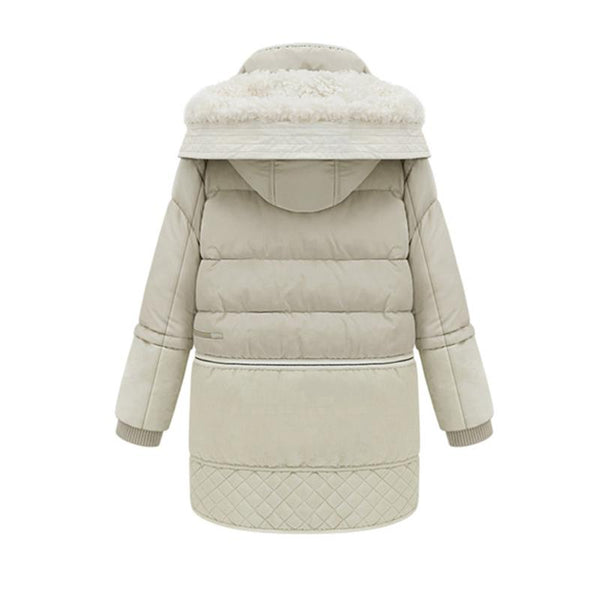 FTLZZ 2019 Winter Women's Jackets Cotton Coat Padded Long Slim Hooded Parkas Female Plus Size Warm Wool Jacket Outwear Clothing