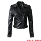 Brand Motorcycle PU Leather Jacket Women Winter And Autumn New Fashion Coat 4 Color Zipper Outerwear jacket New 2019 Coat HOT