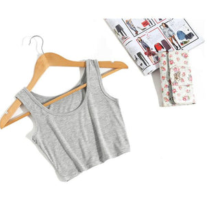 2019 Summer Slim Render Short Top Sexy Women Sleeveless U Croptops Tank Tops Solid Black/White Crop Tops Vest Tube Top 8Color