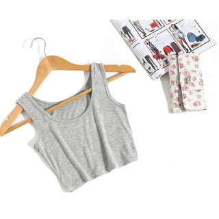 2019 Summer Slim Render Short Top Sexy Women Sleeveless U Croptops Tank Tops Solid Black/White Crop Tops Vest Tube Top 8Color
