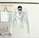 Brand Motorcycle PU Leather Jacket Women Winter And Autumn New Fashion Coat 4 Color Zipper Outerwear jacket New 2019 Coat HOT