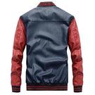 Men Baseball Jacket Embroidered Leather Pu Coats Slim Fit College Fleece Luxury Pilot Jackets Men's Stand Collar Top Jacket Coat