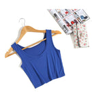 2019 Summer Slim Render Short Top Sexy Women Sleeveless U Croptops Tank Tops Solid Black/White Crop Tops Vest Tube Top 8Color