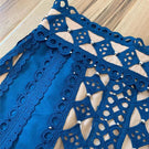 Red RoosaRosee 2019 Summer High-end Runway Designer Skirt Women's High Street Fashion Sexy Embroidery Hollow Out Rivets Skirts