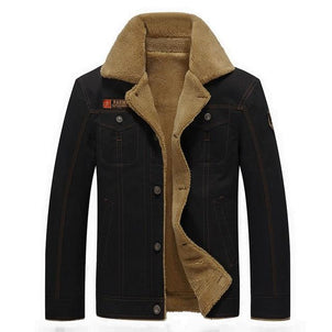 2019 Mens Winter Thick Fleece Chest Pockets Rodeo Lined Denim Jackets Fashion Mens Jeans Jacket Thicken Warm Winter Outwear Male